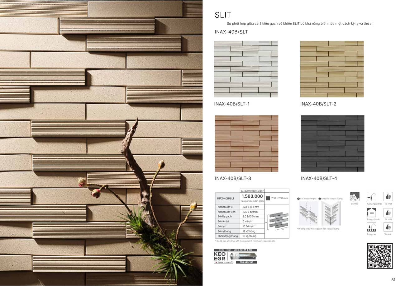 Catalogue và Bảng giá Gạch kiến trúc INAX mới nhất 2024 /Page 40